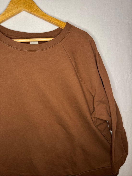 Terra & Sky Tops - Women's Brown Crewneck Sweatshirt - Terra & Sky